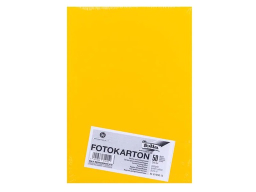 [90141844 1098846] Folia Fotokarton A4, 300 g/m², 50 Blatt, Goldgelb