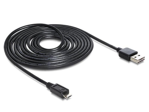 [90141904 262635] Delock USB 2.0-Kabel EASY-USB USB A - Micro-USB B 3 m
