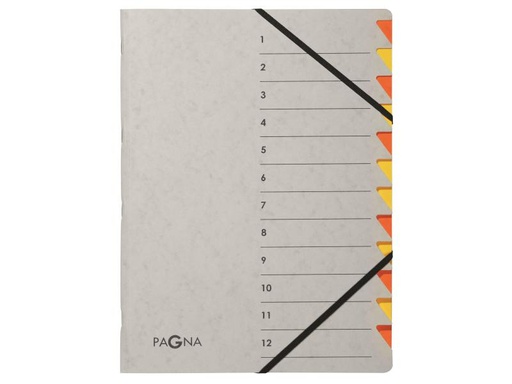 [90014174 990164] Pagna Ordnungsmappe A4 Easy Grey Grau; Orange, 12 Fächer