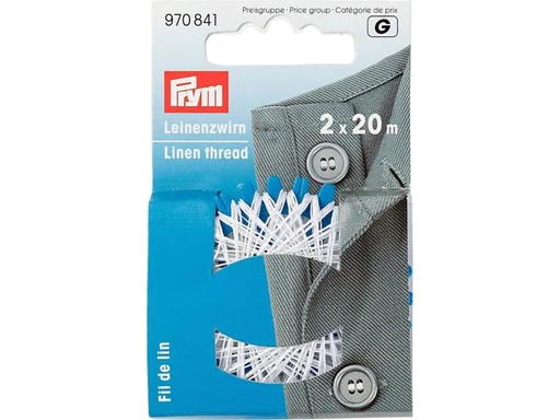 [90142006 1088184] Prym Leinenzwirn 20 m, Weiss