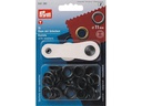 Prym Ösen + Scheiben 11 mm, Schwarz, 15 Stück