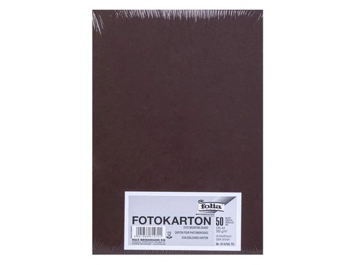 [90142039 1098871] Folia Fotokarton A4, 300 g/m², 50 Blatt, Dunkelbraun