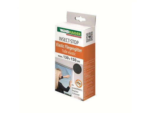[90142074 833962] Windhager Fliegengitter Elastic 130 x 150 cm Anthrazit