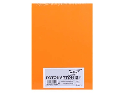 [90142089 1098851] Folia Fotokarton A4, 300 g/m², 50 Blatt, Hellorange
