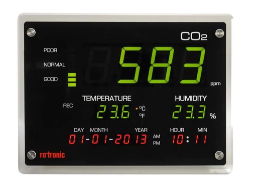 [90142187 1143798] Rotronic CO2 Display zur Überwachung der Raumluftqualität