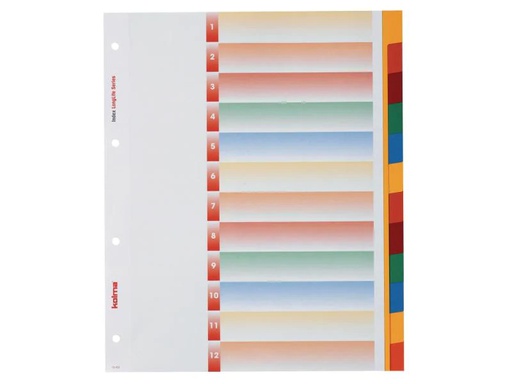 [90142254 830714] Kolma Register A4 XL LongLife 1-12 Farbig