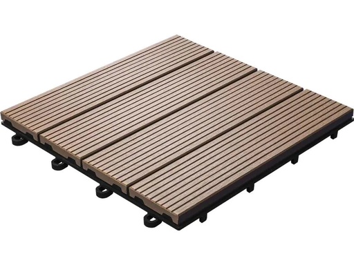 [90142286 1189831] Florco Balkon-&amp; Terrassenplatten WPC braun 30 x 30, 6 Stk.