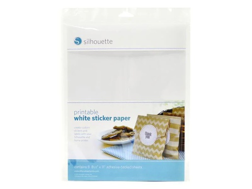 [90142365 270982] Silhouette Stickerpapier bedruckbare Aufkleber weiss