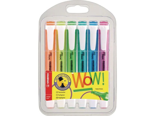 [90142429 576032] STABILO Textmarker Swing Cool 6 Stück