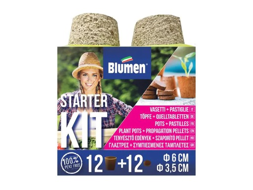 [90142482 1036079] Blumen Aufzuchttöpfe Starter-Kit Töpfe + Quelltabletten