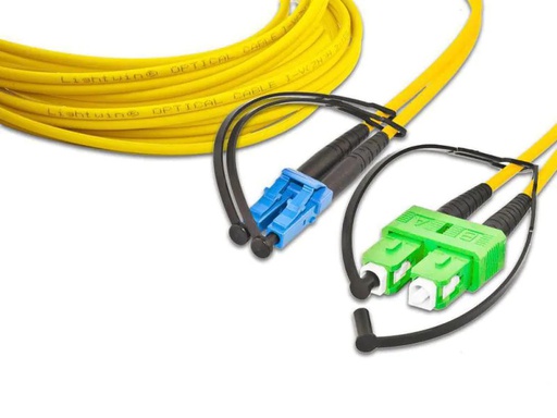 [90142627 849082] Lightwin LWL-Patchkabel LC-SC/APC, Singlemode, Duplex, 3m