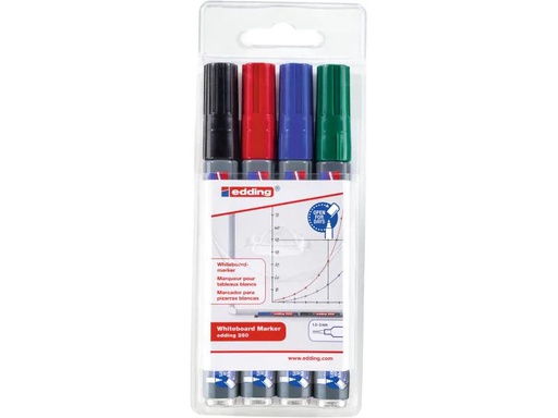 [90142744 52024] edding Whiteboard-Marker 250 4 Stück