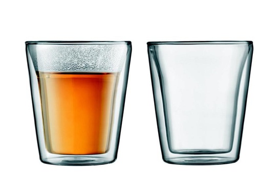 [90142842 357280] Bodum Thermobecher Canteen 200 ml, 2 Stück, Transparent