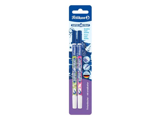 [90143232 859856] Pelikan Tintenlöscher Super Pirat F 2er Blister