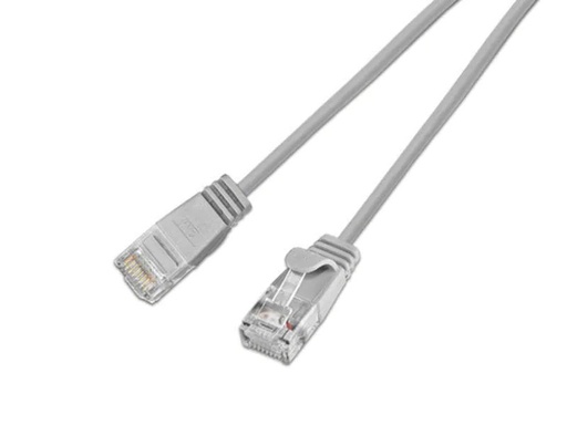 [90143239 353670] SLIM Slimpatchkabel RJ-45 - RJ-45, Cat 6, UTP, 1.5 m, Grau