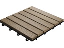 Florco Balkon-& Terrassenplatten Esche, 6 Latten 30 x 30, 6 Stk.