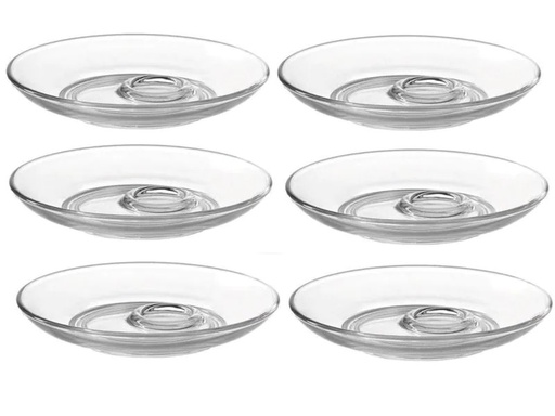 [90143616 572701] Leonardo Untertasse Senso Ø 11.5 cm, 6 Stück, Transparent