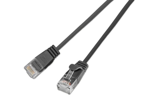 [90143782 353741] SLIM Slimpatchkabel RJ-45 - RJ-45, Cat 6, UTP, 3 m, Schwarz