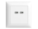 Feller EDIZIOdue USB-Ladesteckdose 2x USB C, 18 W, UP