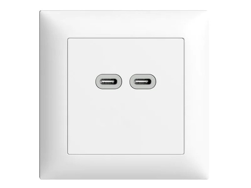 [90143785 1171154] Feller EDIZIOdue USB-Ladesteckdose 2x USB C, 18 W, UP