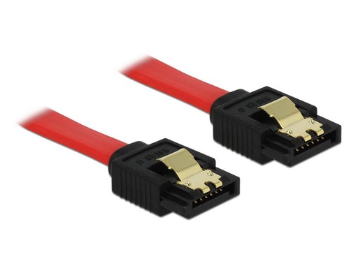 [90143879 964582] Delock SATA3-Kabel 6 Gb/s rot, Clip, 1 m