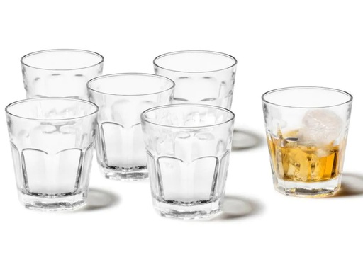[90144008 574007] Leonardo Whiskyglas Rock 250 ml, 6 Stück, Transparent 