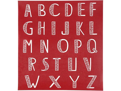 [90144231 1060168] Creativ Company Schablonen Siebdruck Alphabet, 1 Stück