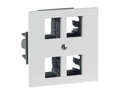 R&M Netzwerkdose EDIZIOdue 60 x 60, 4x 1 Port leer, Cat 6A, Ws