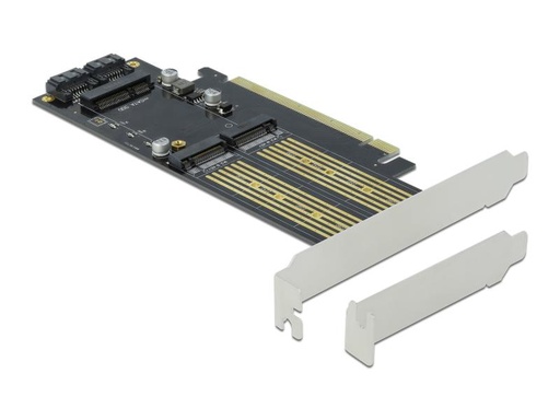 [90144373 1087465] Delock Host Bus Adapter PCI-Ex16v4 - M.2 Key-B, M.2 Key-M, mSATA