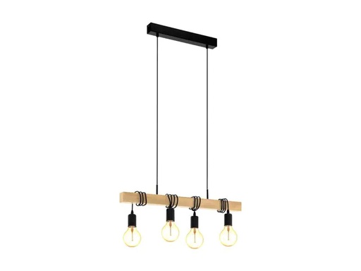 [90144386 905168] EGLO Leuchten Pendelleuchte TOWNSHEND 4x E27 Schwarz