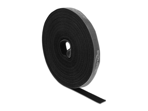 [90144444 1156973] Delock Klettband 10 m x 15 mm Schwarz