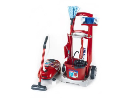 [90144468 289371] Klein-Toys Reinigungs-Spielzeug Vileda Besenwagen und Staubsauger