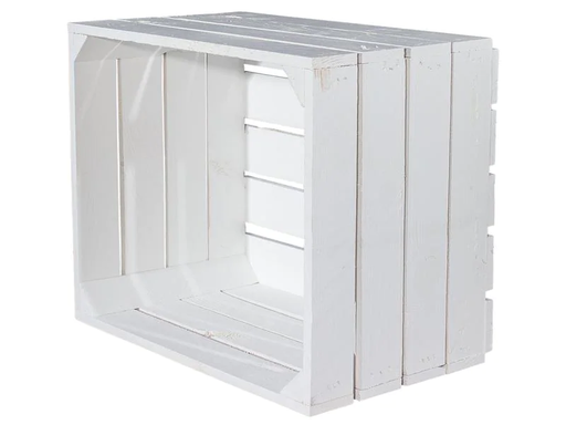 [90144570 1162308] Holz Zollhaus Holzharasse Vintage Weiss 40 x 50 cm