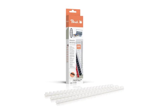 [90144618 29186] Peach Binderücken 12 mm Weiss, 25 Stück