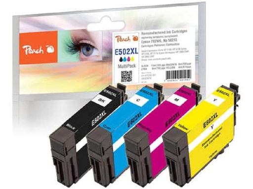 [90144805 1142599] Peach Tinte Epson No 502XL (T02W6) 1x BK, C, M, Y