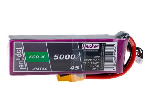 [90144969 1017095] Hacker RC-Akku LiPo 5000 mAh 14.8 V 20C TopFuel ECO-X MTAG