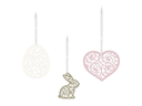 URSUS Osterbastelset Shabby 6 Blatt in 6 Farben, 45 Laserteile