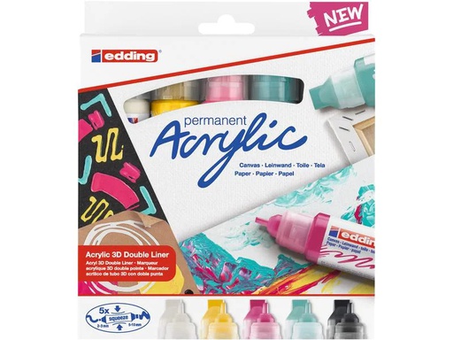 [90014495 1163599] edding Acrylmarker 5400 Double Liner, 5 Stück