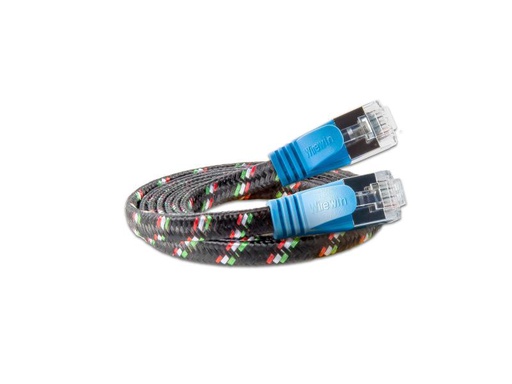 [90014525 355230] SLIM Slimpatchkabel RJ-45 - RJ-45, Cat 6, STP, 2 m, Blau