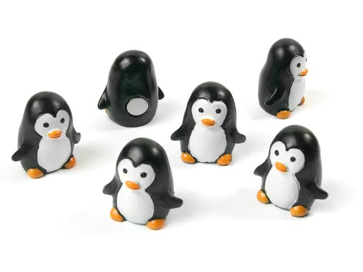 [90145468 894673] Trendform Haftmagnet PINGU Schwarz/Weiss, 6 Stück