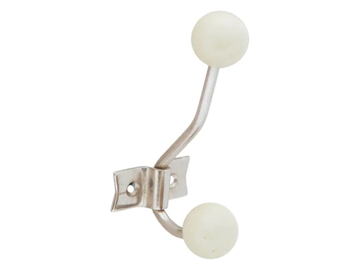 [90145475 1176482] Tranquillo Wandhaken 2-fach, Retro, Weiss