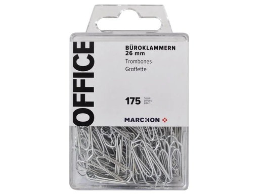 [90145494 879870] Office Büroklammer 26 mm 175 Stück