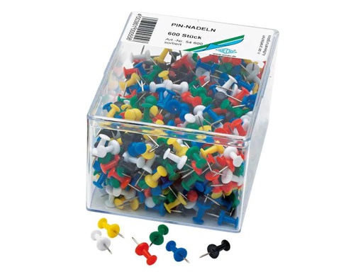 [90145500 852532] WEDO Reissnägel 9 mm Mehrfarbig, 600 Stück