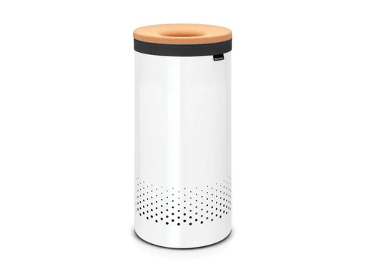 [90146130 344153] Brabantia Wäschesammler mit Korkdeckel , 35 Liter, Weiss