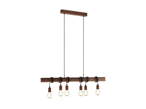 [90146225 905370] EGLO Leuchten Pendelleuchte TOWNSHEND 4 6x E27 Antik-Braun