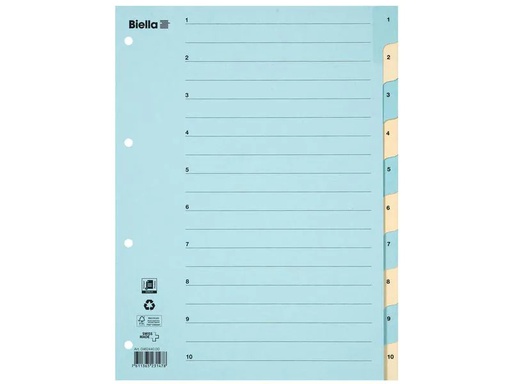 [90146291 555766] Biella Register A4 1 - 10 Karton