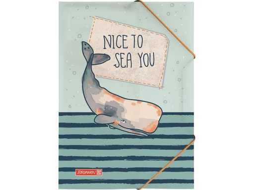 [90146564 1029852] Brunnen Gummibandmappe Happy Ocean A4 Blau/Mehrfarbig
