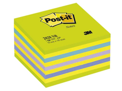 [90146640 298142] Post-it Notizzettel Post-it 7,6 x 7,6 cm Würfel Farbig