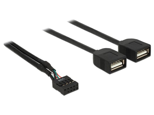 [90146788 1137514] Delock USB2.0 Pinheaderkabel 2x USB2.0 40 cm