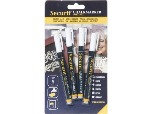 [90146856 1196922] Securit Kreidemarker 1-2 mm 4 Stück